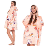 Dressipluus Tekk Tekk-dressipluus 2in1 Suur Kapuuts Paks Sherpa Roosa Sushi, Universalus