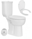 Puuetega inimestele m&otilde;eldud WC-pott koos bideega, p&otilde;randale paigaldatav, 363 &times; 455 &times; 670 mm + U-kujuline istumispind
