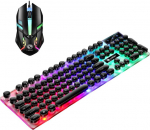 Cengnian GTX300 RGB juhtmega m&auml;nguklaviatuur ja hiir, must