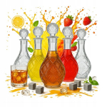 5x Klaaskarahvin Pina 900ml - Elegantne kingitus, 0,9l