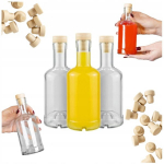 5x Tadek 250ml klaaspudelit korgiga