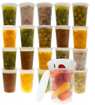 Plastikust delikatessikarbid, 32 oz, virnastatavad, BPA-vabad, 24 tk