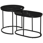 2 kohvilaua komplekt must &Oslash;50&times;50