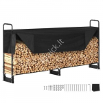 Metallist puiduhoidla, 259 x 36 x 117 cm, 300 kg, kaanega.