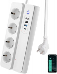 Tark pistikupesa, Zigbee, 4 pistikupesega ja USB-ga