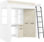 Meblocross Floor P kerross&auml;ng 200x80 cm, Valge/Mandli &ndash; Ruumi‑s&auml;&auml;stev mugavus kahele