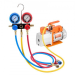 Vaakumpump ja manomeetri komplekt, 7 CFM kaheastmeline rootorpump, HVAC kliimaseade, lekke detektor