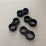 Ukselingi pehmenduspadjad [4 tk pakis] mustad