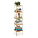 Vannitoa riiul 5 riiuliga 140x34x33cm., helepruun