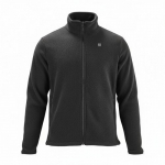 Soojustusega fliisjakk, 6 soojendustsooni, must, polaarfliis, XXL