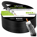 RG6U geeliga t&auml;idetud koaksiaalkaabel PCC102GEL-50 50m Vayox