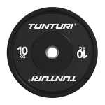 Raskusketas TUNTURI Platinum Bumper Plate, must, 50mm, 10 kg