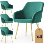 4 tooli komplekt Akord Estelle, roheline