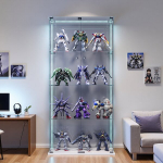 Vitriinkapp, LED-tuledega, 163 x 79 x 35 cm, valge