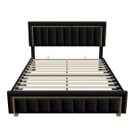 Sametpolsterdatud voodi panipaigaga 160&times;200 cm, h&uuml;drauliline