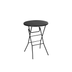 &Uuml;mmargune kokkupandav laud, 80 x 110 cm, must