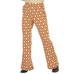 70ndate Hippie Flare Leg Disco p&uuml;ksid meestele Suurus L/xl