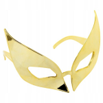 Kuldsed prillid "mask" - stiilne aksessuaar pidudele