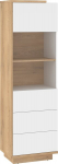 Hybrid HYB-27 p&otilde;randaseisev vitriinkapp &ndash; Cremona tamm / valge l&auml;ige