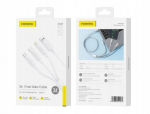 Foneng Xs07 3in1 Type-c/lightning/micro Usb kaabel 1,2m valge
