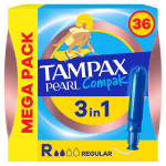 Tampax Compak Pearl Regular tampoonid aplikaatoriga, 36 tk.