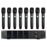 Power Dynamics PD528 UHF juhtmevaba mikrofonikomplekt 8 k&auml;simikrofoniga