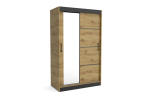 Windsor 100 Tomy praktiline riidekapp peegliga, pruun &ndash; 100x200x60 cm