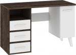 Nordis NOR-01 kirjutuslaud sahtlitega, tamm Grange/valge