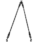 Kahe koera jalutusrihm, must, 76 cm