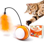 Interaktiivne isep&ouml;&ouml;rlev lemmikloomam&auml;nguasi LIVMAN BTM2010 LED-tulede ja linnuh&auml;&auml;ltega, 2 intelligentse m&auml;ngurežiimi ja p&auml;ris sulgedega, laetav 3xAAA patareidega