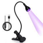 UV LED-lamp liimi k&otilde;vendamiseks, 3W, USB, klambriga, must