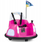 Costway 12V laste elektriline p&otilde;rkeraud, akutoitel s&otilde;iduk vilkuvate tuledega, puldiga, roosa