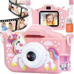 Digikaamera Laste digikaamera, 40 MP, &uuml;kssarviku kujundus, 32 GB, Vaiki&scaron;kas skaitmeninis fotoaparatas, 40 MP, vienaragio dizainas, 32 GB