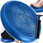 Tasakaalupadi pumbaga 33 cm, sinine, Balansinė pusiausvyros pagalvė su pompa 33 cm, mėlyna