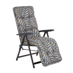 Aiatool Patio Lena Plus Black Edition, kokkupandav jalatoega, reguleeritava seljatoega, polsterdatud pol&uuml;ester