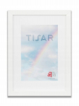 Valge puitraam Tisar 21x29,7 cm (a4) foto jaoks