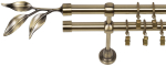 Topelt Kardinapuu 260 cm 19/19 Mm kuldne antiik Belluna Silent Rings on Swivels