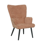 Tugitool Home4you MATEO roostekarva pruuni v&auml;rvi metallraamiga skandinaavia stiilis