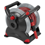Aiavoolik kerimisrulliga 15 m 1/2&Prime; ergonoomiline topeltk&auml;epide pihustusotsik kompaktne voolikurull 15 m voolik KRTGR6712 Kreator