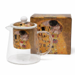 Klaaskann infusiooniga 500 ml karbis Klimt Kiss kollektsioon
