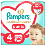 Pampers Premium Care Pants P&uuml;ksm&auml;hkmed, Suurus 4, 40 tk