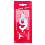 Tordik&uuml;&uuml;nal "9", valge ja sinine, 7 cm