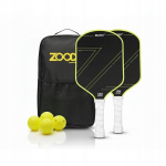 Zoodo P2 T700 s&uuml;sinikkiust neoonrohelised pickleballi reketid komplekt 4 palli USAPA