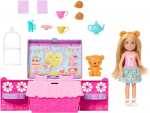 Nukum&auml;ngukomplekt Barbie Chelsea JJB40 piknikukorv, teepeo aksessuaarid, v&auml;ike nukk