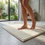 Vannitoavaip &bdquo;Coziness&ldquo; &ndash; valge (l&uuml;hike), pehme ja libisemiskindel