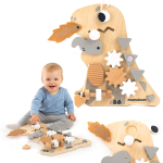 Montessori tegevustahvel Mamabrum Dino 10-in-1 &ndash; puidust sensoorne busy board lastele