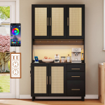 K&ouml;&ouml;gibuffet 183 cm LED-i, USB-&uuml;henduse, pistikupesade ja sahtlitega