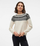 Vero Moda naiste pullover 10296978*01, nat/must 5715605157060