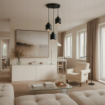 Must ripplaevalgusti E27 Loft, 3 lampi