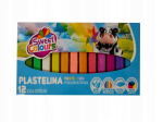 Plastiliinikomplekt lastele, 12 pastelset v&auml;rvi, kandiline